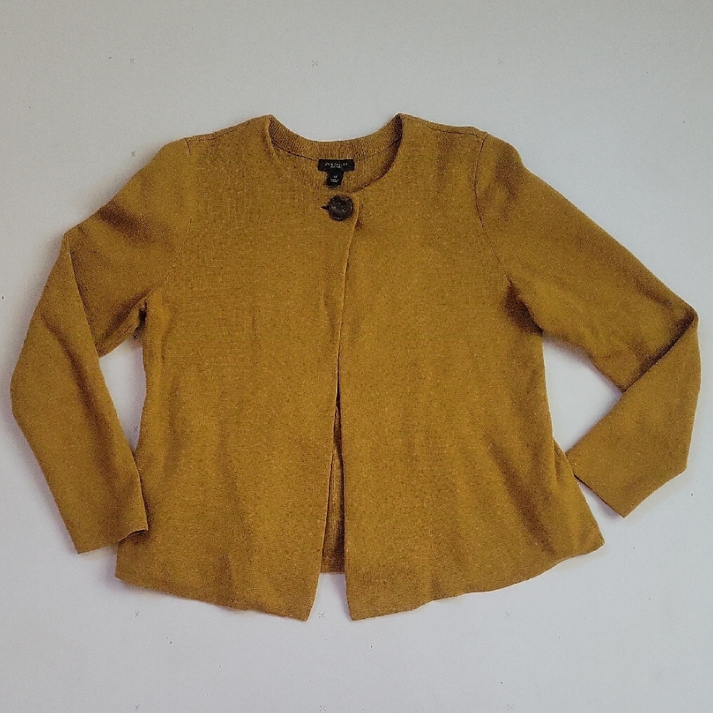 Ann Taylor Factory Mustard Yellow Women's Cardigan